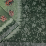 Green Lenin Fancy Saree - Image 2