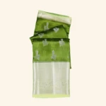 Green Raw silk saree (1)