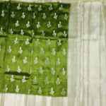 Green Raw silk saree (3)