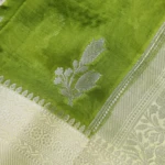 Green Raw silk saree (5)