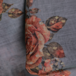 Grey Lenin Fancy Saree - Image 5