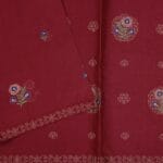 Maroon Cotton Saree - Image 2