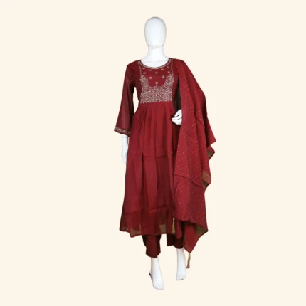 MAROON KURTI SET (1)