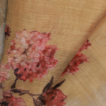 Mustard Yellow Lenin Fancy Saree - Image 5