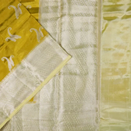 Mustard Yellow Mangalagiri Fancy saree (2)