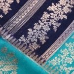 Navy Blue Tussar Fancy Saree (5)