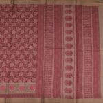 Pink Chanderi Cotton Saree - Image 3