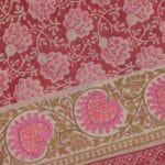 Pink Chanderi Cotton Saree - Image 5