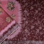 Pink Lenin Fancy Saree - Image 2