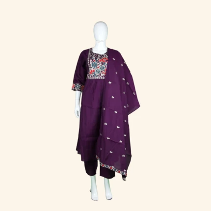 PURPLE KURTI SET (1)