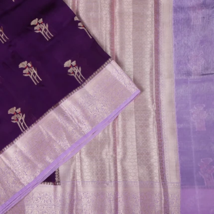purple tussar fancy saree (2)