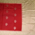 Red raw silk saree (3)
