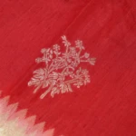 Red raw silk saree (5)