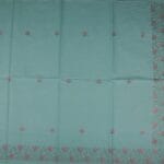 Sea Green Cotton Saree - Image 3