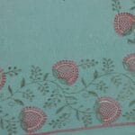 Sea Green Cotton Saree - Image 5