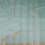 Teal Tussar Fancy Saree - Image 2