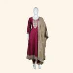 wine kurti set (1)