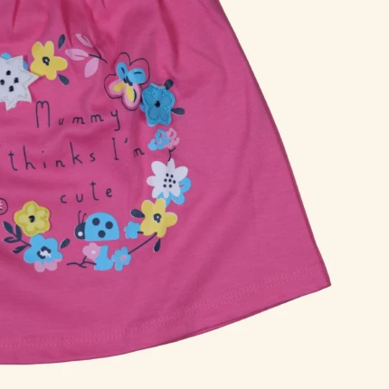 Baby Girls Pink Dress (2)