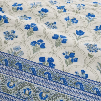 Blue Floral Comforter (2)