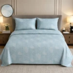 Blue Pure Cotton Superking Size Bedsheet