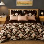 brown cotton king size fitted bedsheet (1)