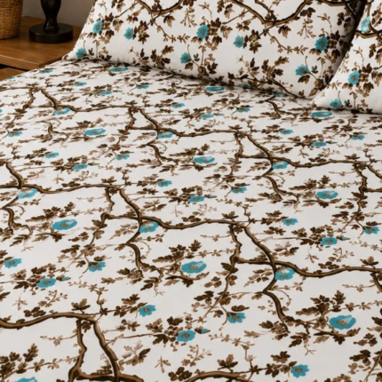 floral cotton king size fitted bedsheet (4)