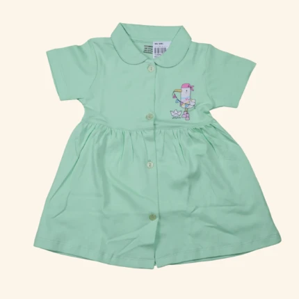 Girls green frock (1)