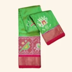 Green Pochampally Pattu Saree (1)