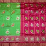 Green Pochampally Pattu Saree (3)