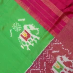 Green Pochampally Pattu Saree (5)