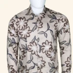 LIGHT BROWN FLORAL SHIRT (1)