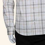 Mens Beige Checks Shirt (1)