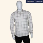 Mens Beige Checks Shirt (1)