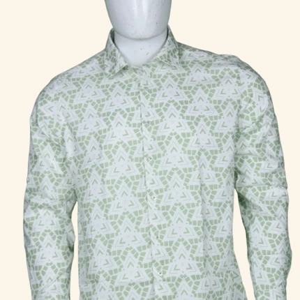 Mens Green Floral Shirt (2)