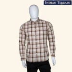 Mens Khaki CHECKS Shirt (1)