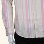 Mens Khaki Stripes Shirt (1)