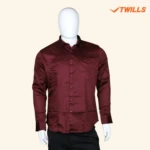 Mens Maroon Plain Shirt (1)