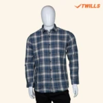 Mens Navy Blue checks Shirt (1)
