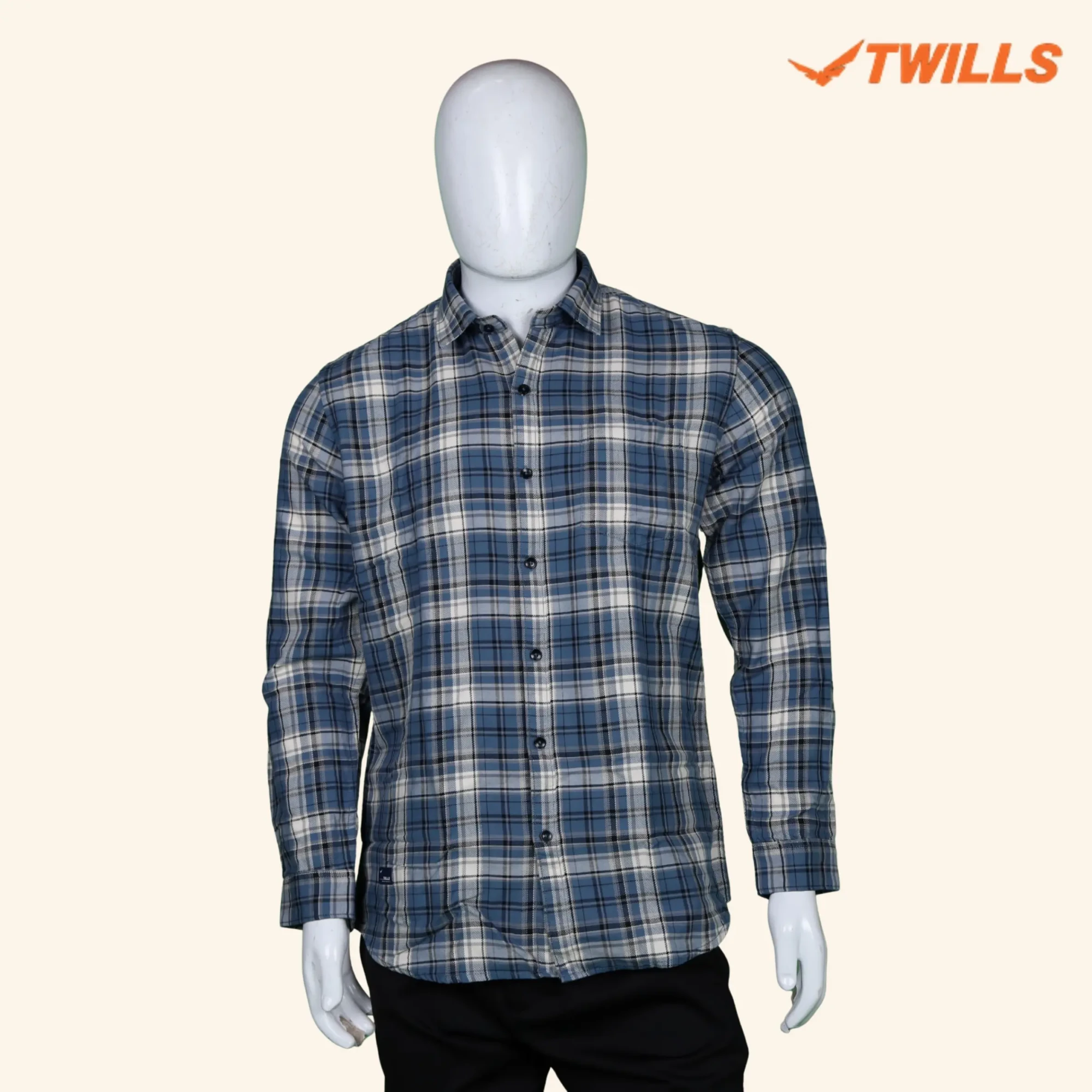 Mens Navy Blue checks Shirt (1) Mens Navy Blue checks Shirt (1)