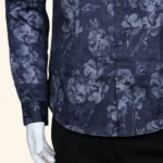 Mens Navy Blue Floral Shirt (1)