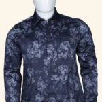 Mens Navy Blue Floral Shirt (2)