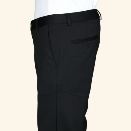 Mens Plain Black Trousers (2)