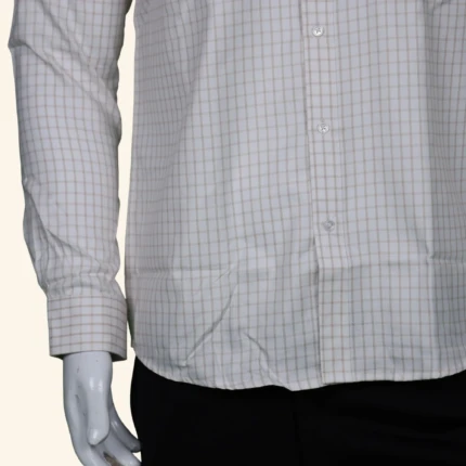 Mens White Checks Shirt (2)