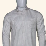 Mens White Checks Shirt (3)