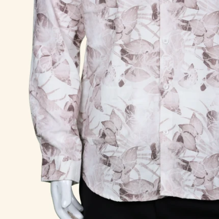 Mens White Floral Shirt (1)