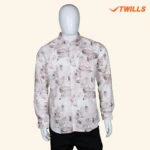 Mens White Floral Shirt (1)