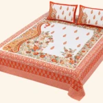 orange cotton king size bedsheet (1)