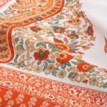 orange cotton king size bedsheet (2)