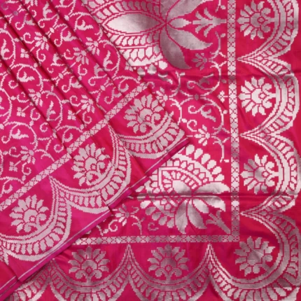 Pink Banaras Pattu Saree (2)