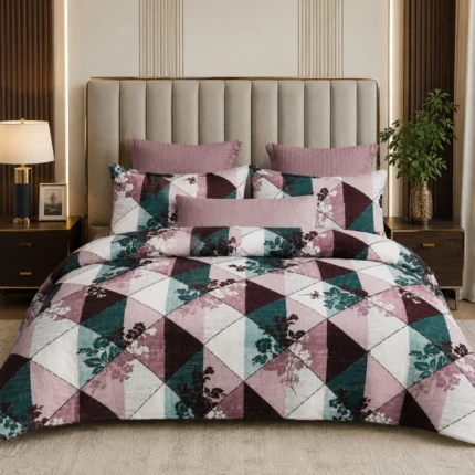 Pink Pure Cotton Superking Size Bedsheet (1)